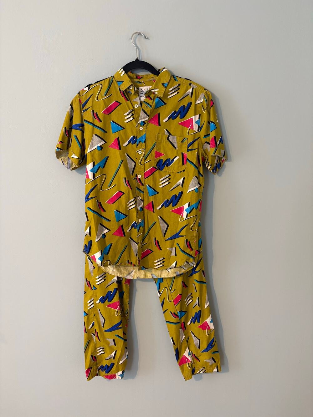 VTG 80s olive green party suit, women’s size S
